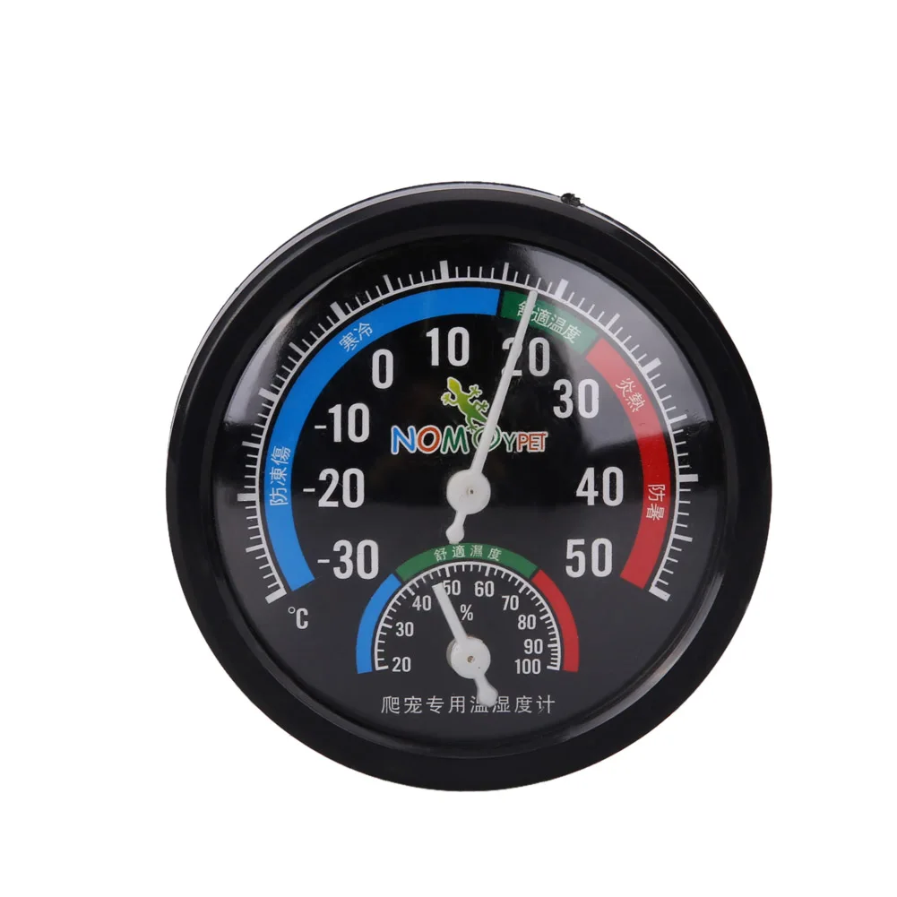 Reptile Temperature Vivarium Rearing Box Thermometer Humidity Hygrometer Dial Gauges Reptile Supplies with Colour Codes New