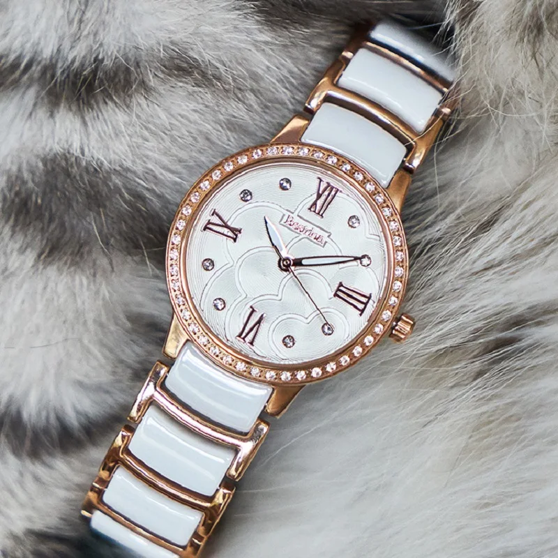 

Watches Women Luxury Brand Bestdon New Fashion Ceramic Diamond Watch 3ATM Waterproof Quartz Wrist Watch relogio feminino 6103