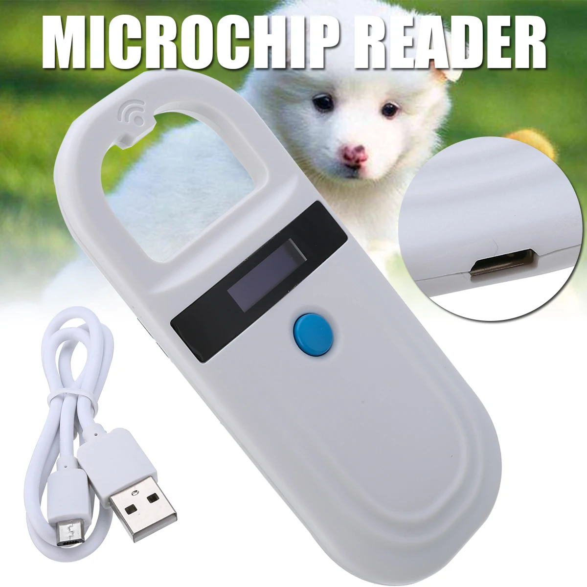 Портативный OLED дисплей RFID ISO FDX-B 134,2 кГц/125 кГц животных Pet микрочип Reader сканер для собаки кошки