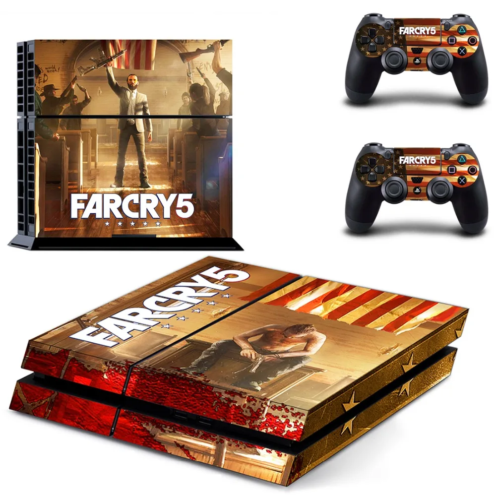 Far Cry 5 Farcry наклейка на кожу PS4 Виниловая для консоли Sony Playstation 4 и 2 контроллера