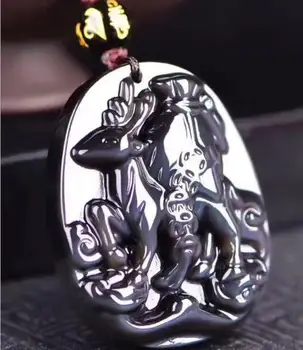 

Natural ice color obsidian pendant is a pig Ruyi ru mascot necklace for men and women o20#