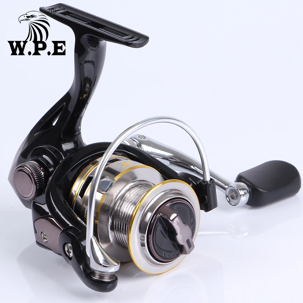 W.P.E BLACK TENA Series 5.1:1 Spinning Fishing Wheel 2000 3000 4000 5000 with 9+1 Ball Bearings 8KG Max Drag Power Fishing Reel