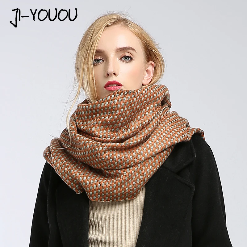 winter ladies scarves women high fashion 2018 red plaid scarf ponchos