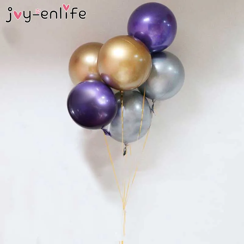 Joy-enlife 10 шт. Свадебные украшения 18 дюймов металлический БОБО воздушный шар золотой круглый пузырь воздушный шар День рождения Гелиевый шар поставки
