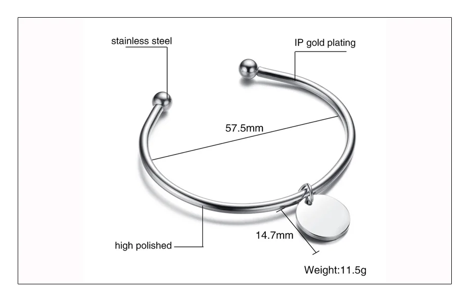 Meaeguet Laser Engrave Charm ID Bangle Personalized Name Bracelet For Women Customized Stainless Steel Bangle Jewelry For Gift (1)