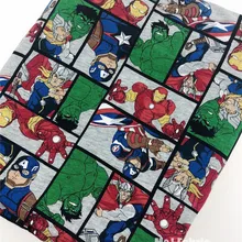 170*50 см Мстители Капитан Америка Халк Железный человек стрейч вязанная хлопковая ткань для шитья Лоскутная Одежда для мальчиков