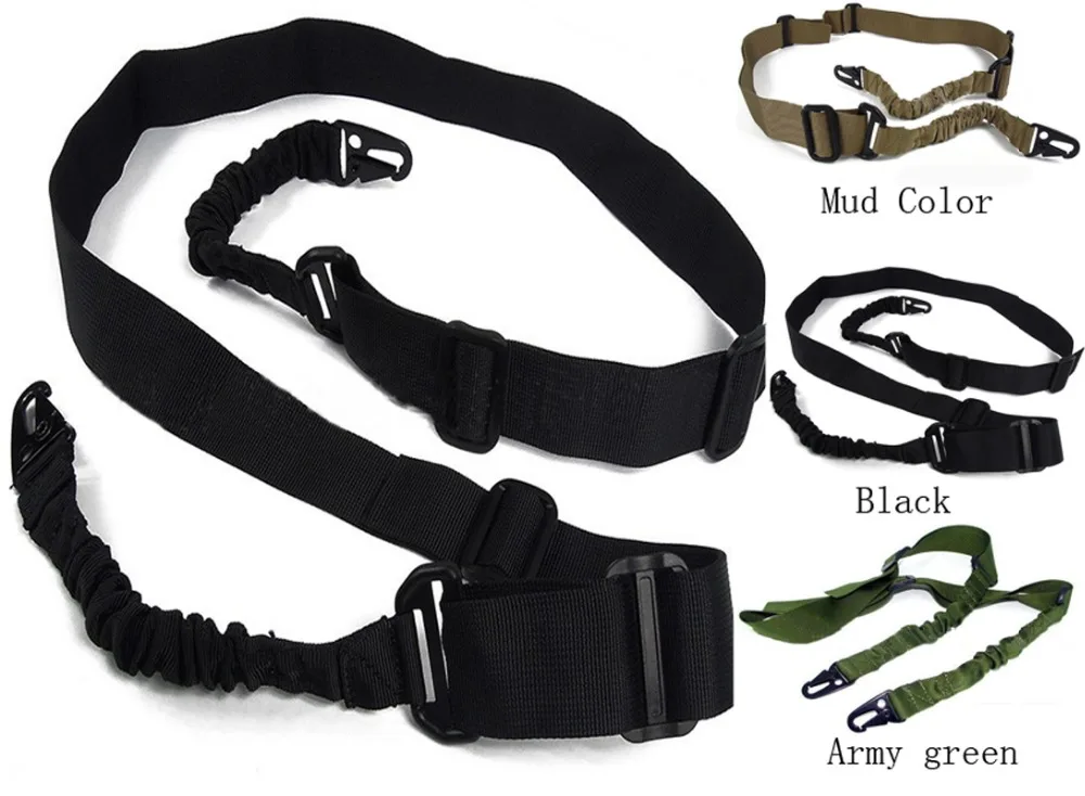 

Tactical Gun Sling Two Point Sling QD Tactical Sling Airsoft Hunting Sling Black/ Green/Mud colour