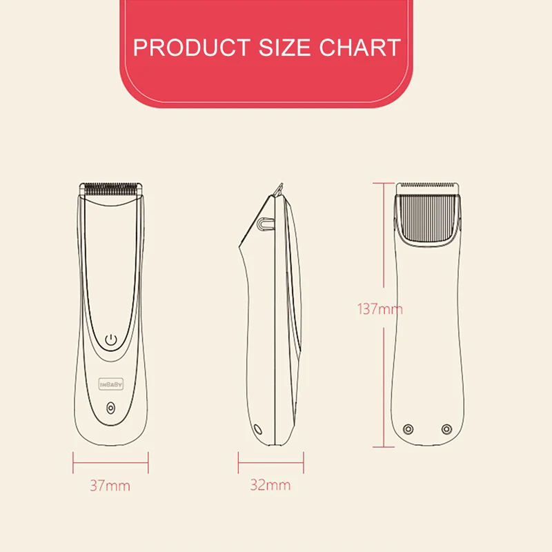 Imbaby Baby Hair Clipper Electronic Charging Hair Trimmer
