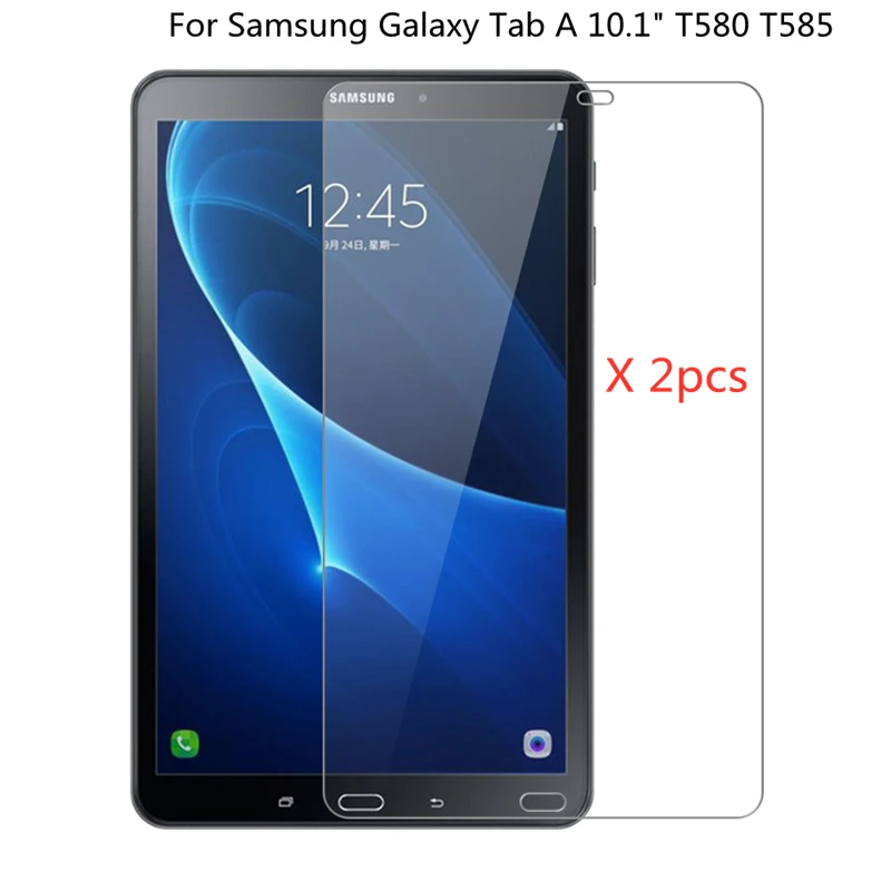 2pcs Premium 0.3mm 9H Screen Protector Tempered Glass For Samsung Galaxy Tab A 10.1 2016 T580 T585 Safety Protective Film | Компьютеры и