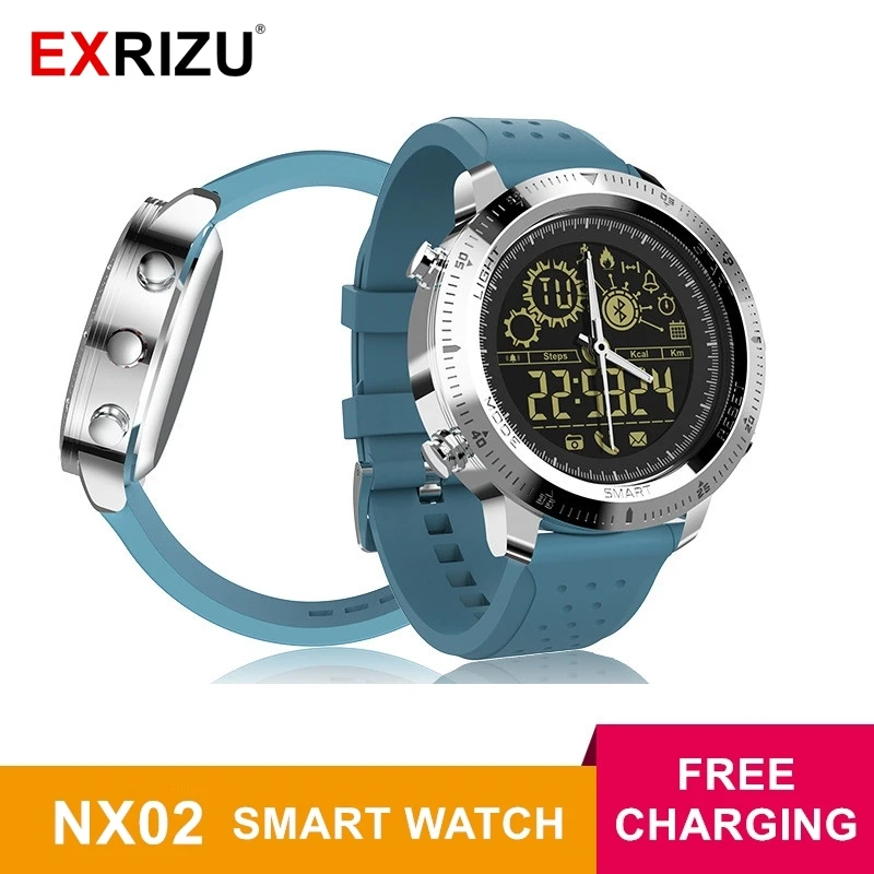 

EXRIZU Smart Watch NX02 Pedometer Sport Activity Tracker Waterproof Stopwatch Call SMS Reminder 12months Standby Time Smartwatch