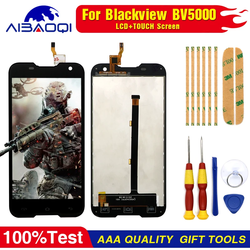 100% Оригинальный Blackview BV5000 ЖК дисплей + сенсорный экран 1280X720 5 0 дюймов в сборе для
