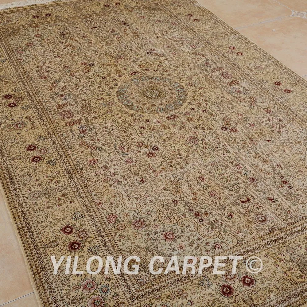 Yilong 5'x8' ковер ручной работы бежевый vantage персидский ковер(1026