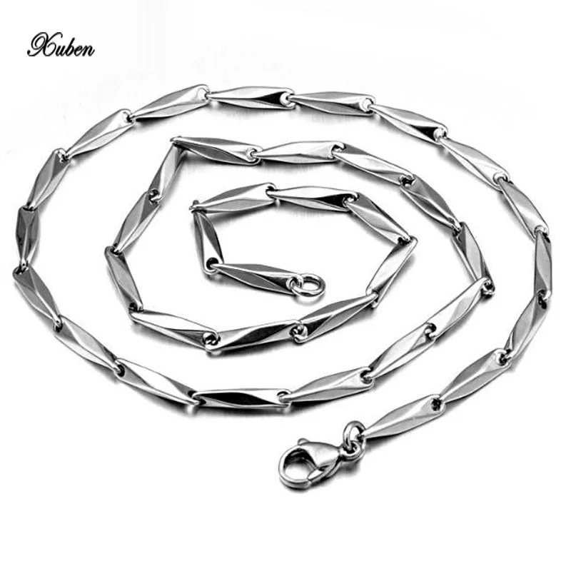 

XUBEN brand Stainless steel chain 316 titanium steel melon chain colar 55cm
