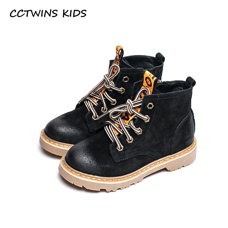 

CCTWINS KIDS 2018 Autumn Baby Boy Brand Martin Boot Girl Fashion Black Ankle Boot Children Pu Leather Shoe BM019