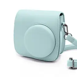 Голубой лед задний карман дизайн из искусственной кожи Камера сумка для Fuji Instax Mini 8/8 s/Mini9 Камера с регулируемым плечевым ремнем