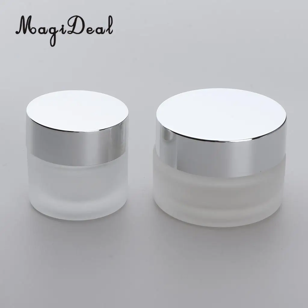 Kesoto 5x Travel Empty Glass Bottle Cosmetic Jars Box for Makeup Face Cream Essential Oil