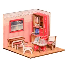 1:24 DIY Кукольный дом набор деревянный кукольный домик Миниатюрный 3D Кукольный дом с мебельными комплектами ремесла Рождественский Фестиваль подарочная игрушка