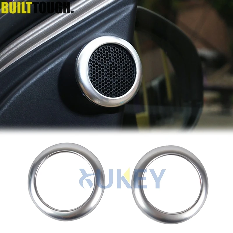 

For Toyota Corolla Altis 2014 2015 2016 Chrome a Pillar Door Stereo Speaker Cover Trim Collar Ring Garnish Molding Surround 2pcs