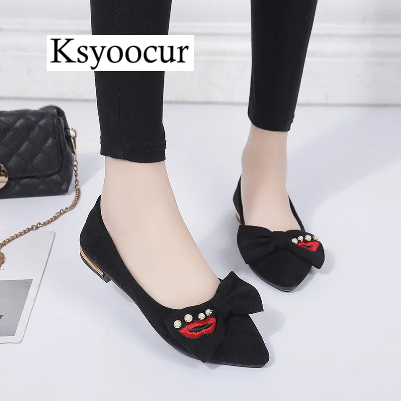 Spring New Ladies Flat Shoes Casual Women Shoes Comfortable Pointed Toe Flat Shoes