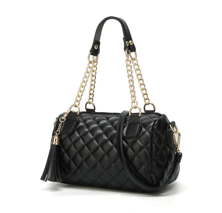 Diamond Lattice Women handbag Small Female Boston Totes tassel Crossbody Messenger Bags for women's Shoulder Bags Chain bolsas (8)