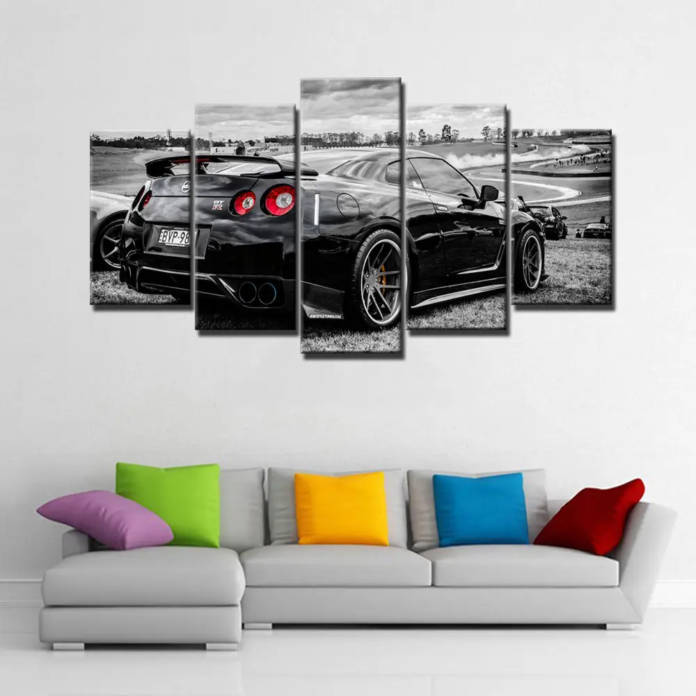 Modern-Art-Abstract-Original-Art-Indoor-Decor-Super-Sport-Car-series-Nissan-GTR-print-poster-canvas