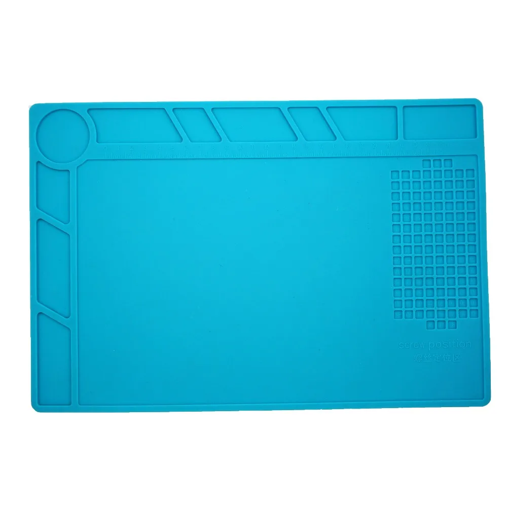 

34x23cm Heat Insulation Silicone Pad Desk Mat Maintenance Platform for BGA Soldering Repair Station