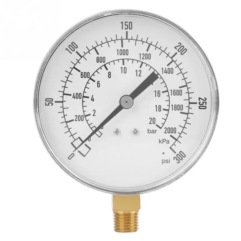 0 300psi 0 20bar 2000kpa Pressure Gauge Manometer for Water Air Oil