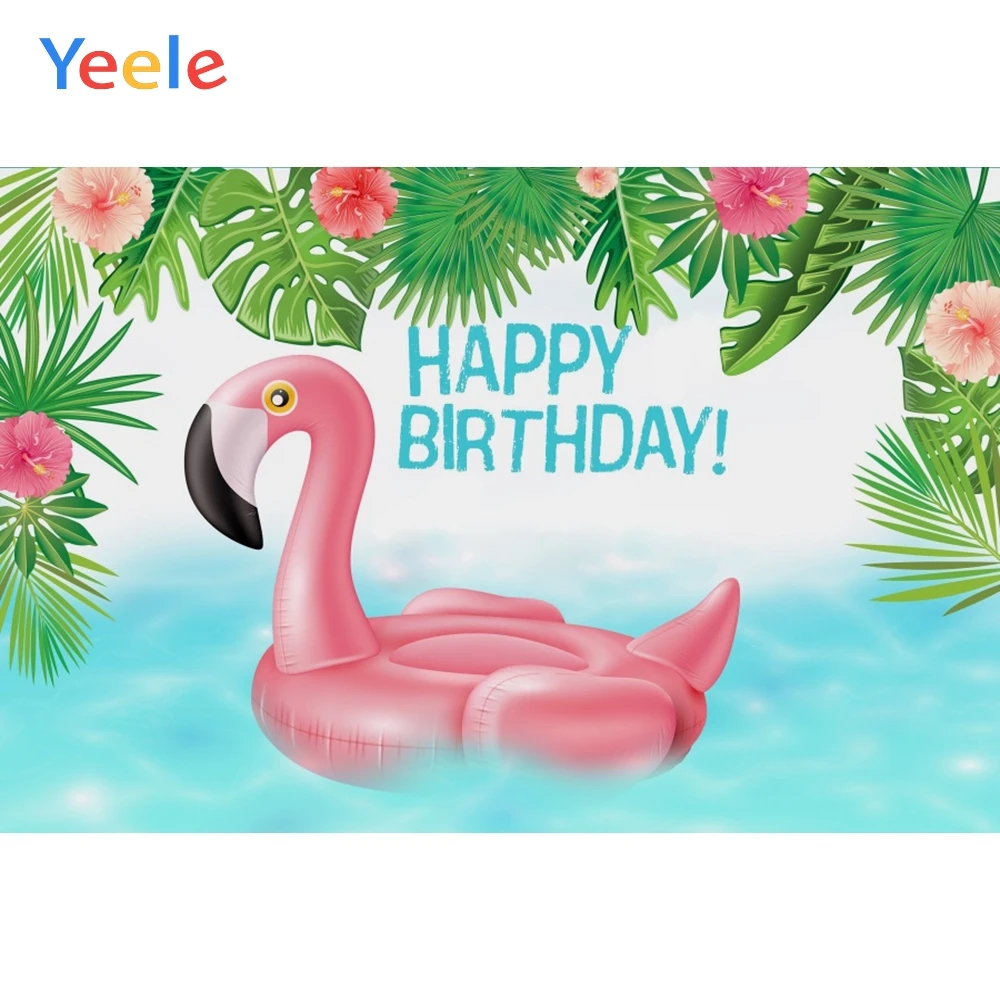 

Yeele Tropical Grass Flower Duck River Birthday Party Photography Backgrounds Customized Photographic Backdrops for Photo Studio