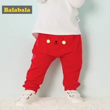 Balabala хлопковые брюки для девочек с 3D ухо на спине свободные штаны без застежек, для младенцев, для новорожденных, для маленьких мальчиков и девочек, штаны-шаровары брюки PP