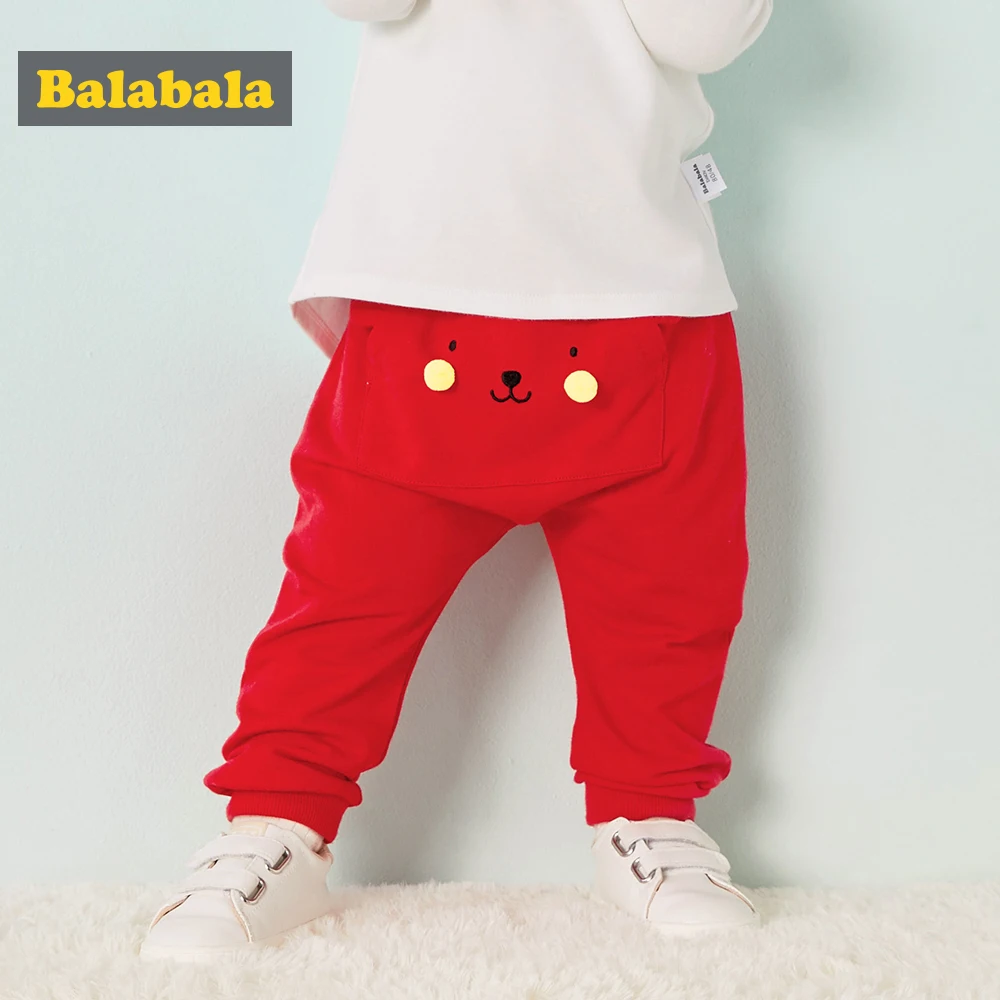 

Balabala Baby 100% Cotton Jogger with 3D Ear at Back Pull-on Pants Infant Newborn Baby Girls Boys Bottom Harem PP Pants Trousers