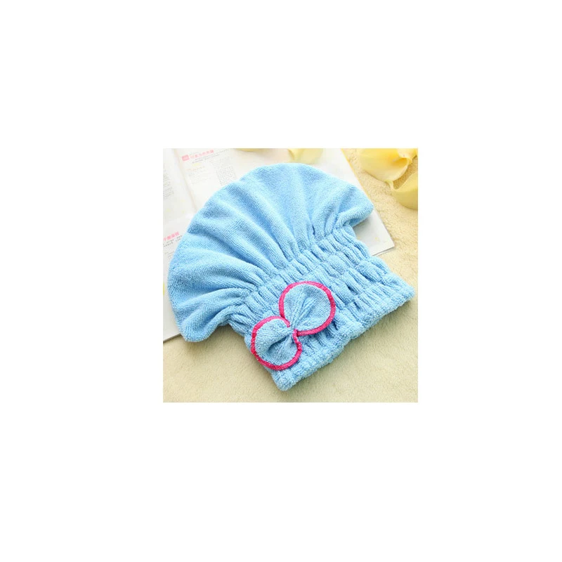 DINIWELL Women Girls Lady's Quick Dry Bath Hair Drying Towel Head Wrap Hat Makeup Shower Cap Bathing Tool Towel Head Wrap Hat - Цвет: Синий