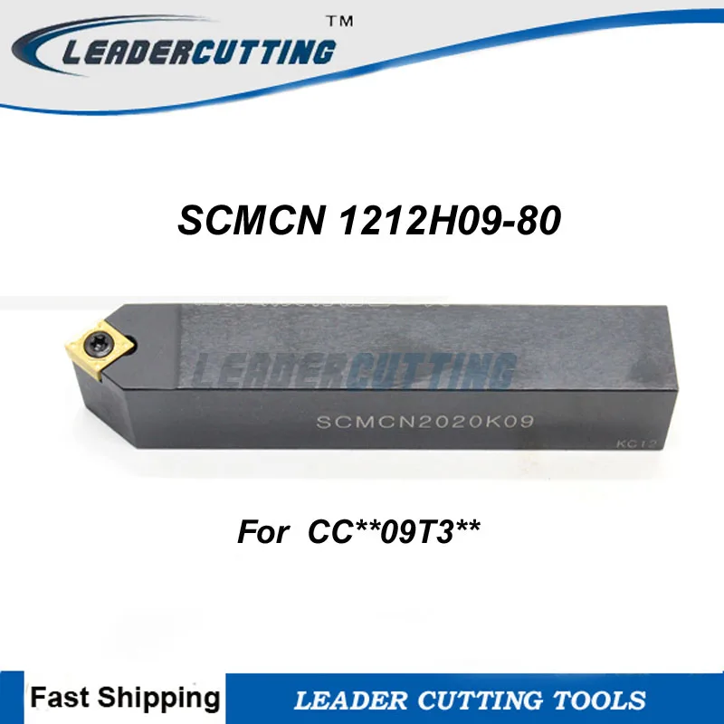 

SCMCN1212H09-80 CNC turning tool holder,50 Angle External turning tools,Lathe machine turning cutting tool,For CCMT09T3 Inserts