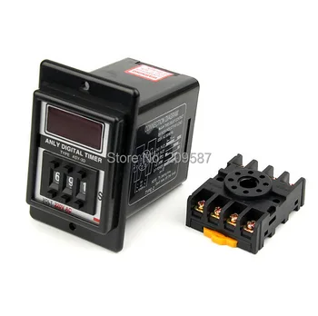 

1Set ASY-3D AC220V Power ON Delay Timer Time Relay 1-999 Seconds & Base
