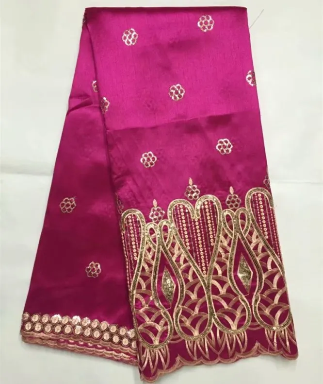 Latest african george lace fabric with sequins design high quality nigerian silk for clothing b6-2 | Дом и сад