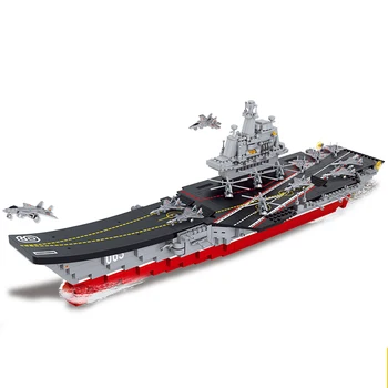 

sluban 1059pcs military boy aircraft carrier fighter helicopters warship battleship building block Bricks Toy Christmas gifts