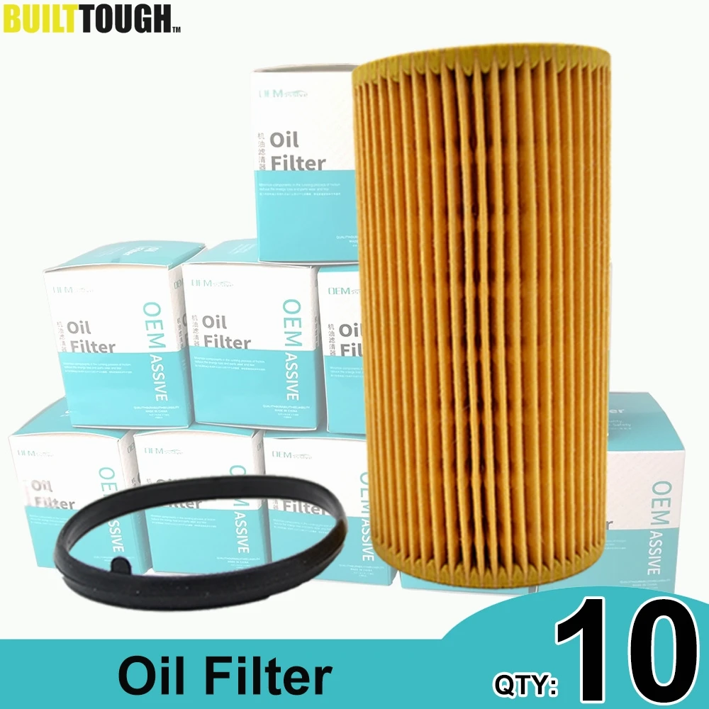 QTY 10, Oil Filter 06D115562 For Audi A4 B7 2004 2005 2006 2007 2008 2009 / VW Scirocco 2009- 2013 2.0L