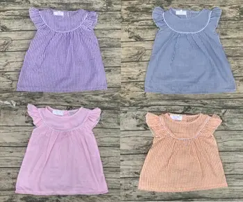 

wholesale personalized comfortable children party wear clothes baby cotton dress girls seersucker dress
