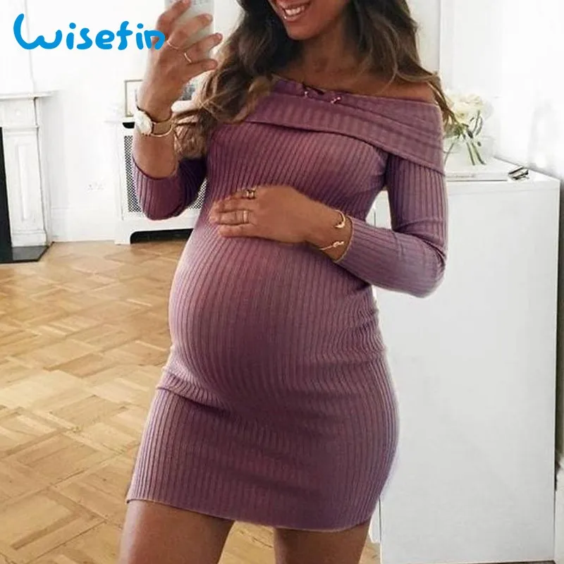 Off Shoulder Maternity Dresses Long 