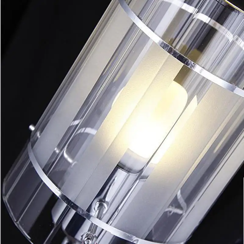 Современная стеклянная настенная лампа для спальни минималистичные креативные