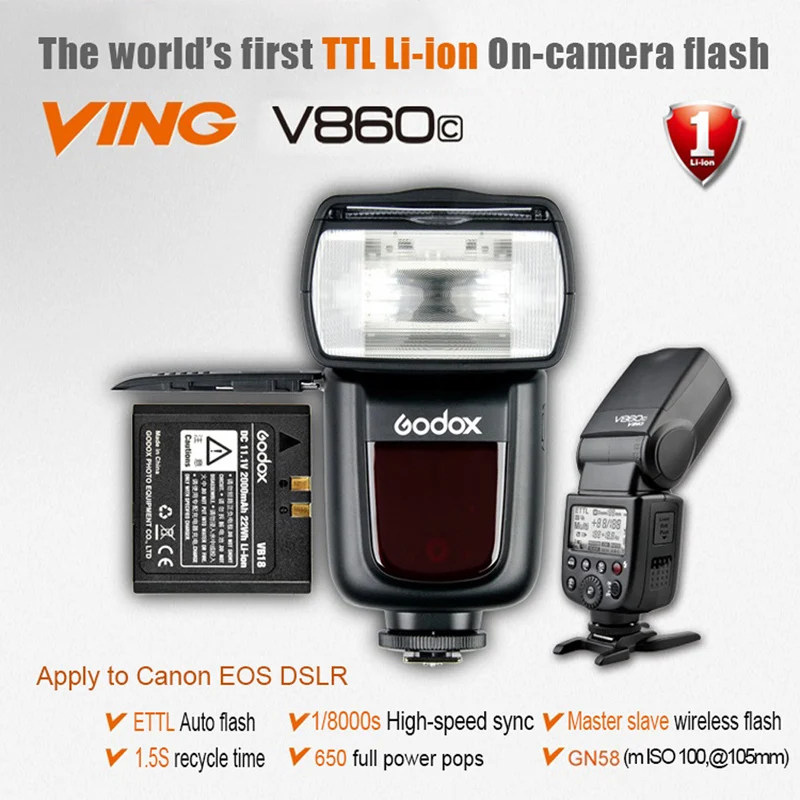 DHL  V860C Godox  Speedlite E-TTL 1/8000 S HSS  2000  -    Canon 5D Mark III/5D 