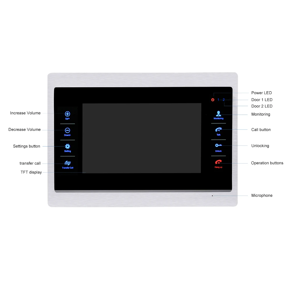 YSECU Door Phone Monitor Video Doorbell Camera Intercom 3V1 Home Security 3 Indoor LCD Screen Display 1 1200TVL Pinhole view YSECU Door Phone Monitor Video Doorbell Camera Intercom 3V1 Home Security 3 Indoor LCD Screen Display 1 1200TVL Pinhole view