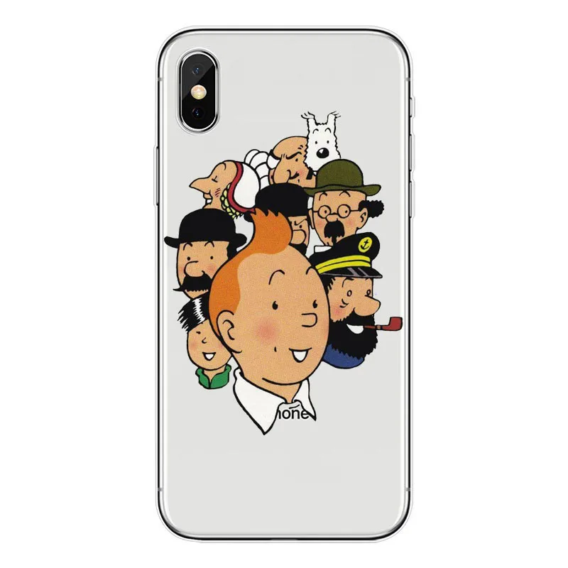 The Adventures of Tintin Soft Silicone TPU Cover Case For iPhone 11 11Pro XR 10 8 7 Plus 6 6S Plus 5 XS Max 5 5C 4 4S Case - Color: TPU