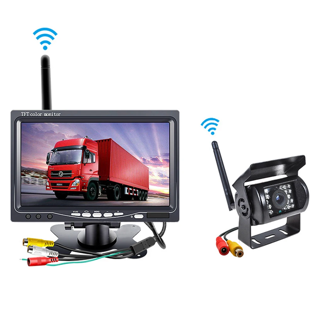 

HD Camera Desktop Waterproof Stable Adjustable Security Wireless Car Monitor Reverse Image Rear View Digital Transmit Easy Use