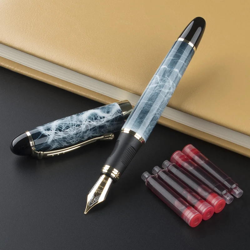 

JINHAO X450 Metal Fountain Pen Without Pencil Box luxury school Office Stationery luxury Writing Cute pens gift
