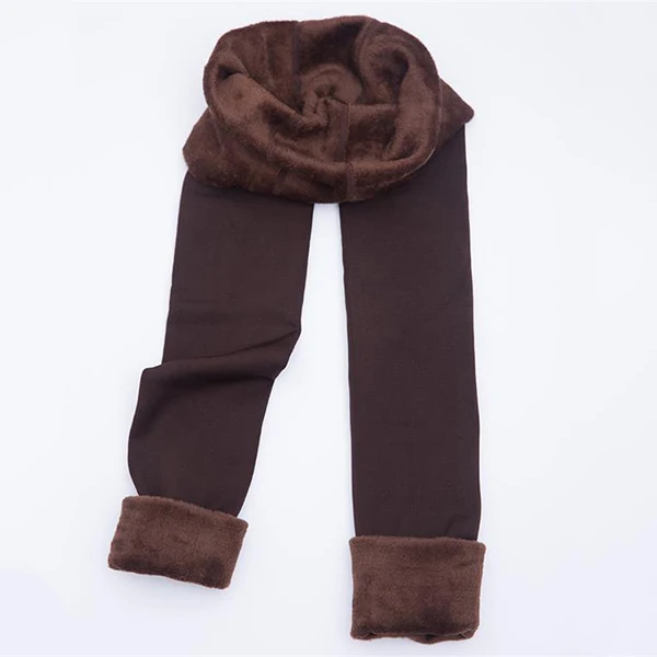 Осенне-зимние модные Взрывные модели плюс толстые бархатные теплые плавно интегрированные перевернутые кашемировые леггинсы теплые штаны - Цвет: 88 Brown