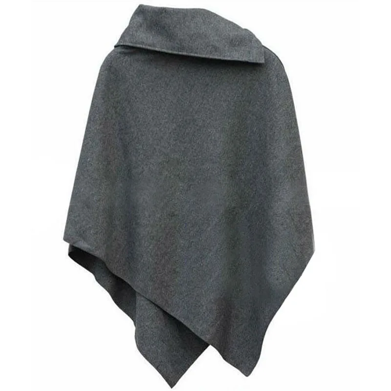 Autumn Wimnter Women Oversized Cape Shawl Batwing Irregular Tops Poncho Shawl Cape Sweaters Blusas Femininas M-XL