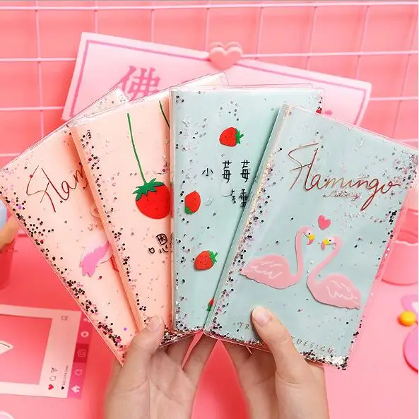 

A5 Shinning Bling Bling Beautiful Creative Unicorn Flamingo Spiral Notebook Journal Diary Notepad Planner For Girls Stationery
