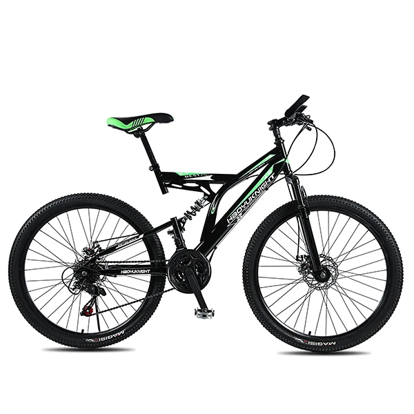 26 дюймов 21 скорость мужской и женский студенческий автомобиль изменение скорости шоссейные велосипеды полный амортизатор рама для горных велосипедов велосипеды - Цвет: Black green