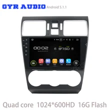 Quad core Android 5.1 Car DVD gps player For WRX 2014-216 with 1024*600 Screen GPS Radio navi Stereo WIFI 3G DVR USB