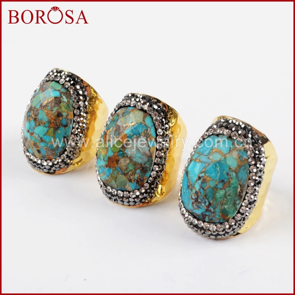 Кольца BOROSA из драгоценных камней 5/10 шт.|Кольца| |